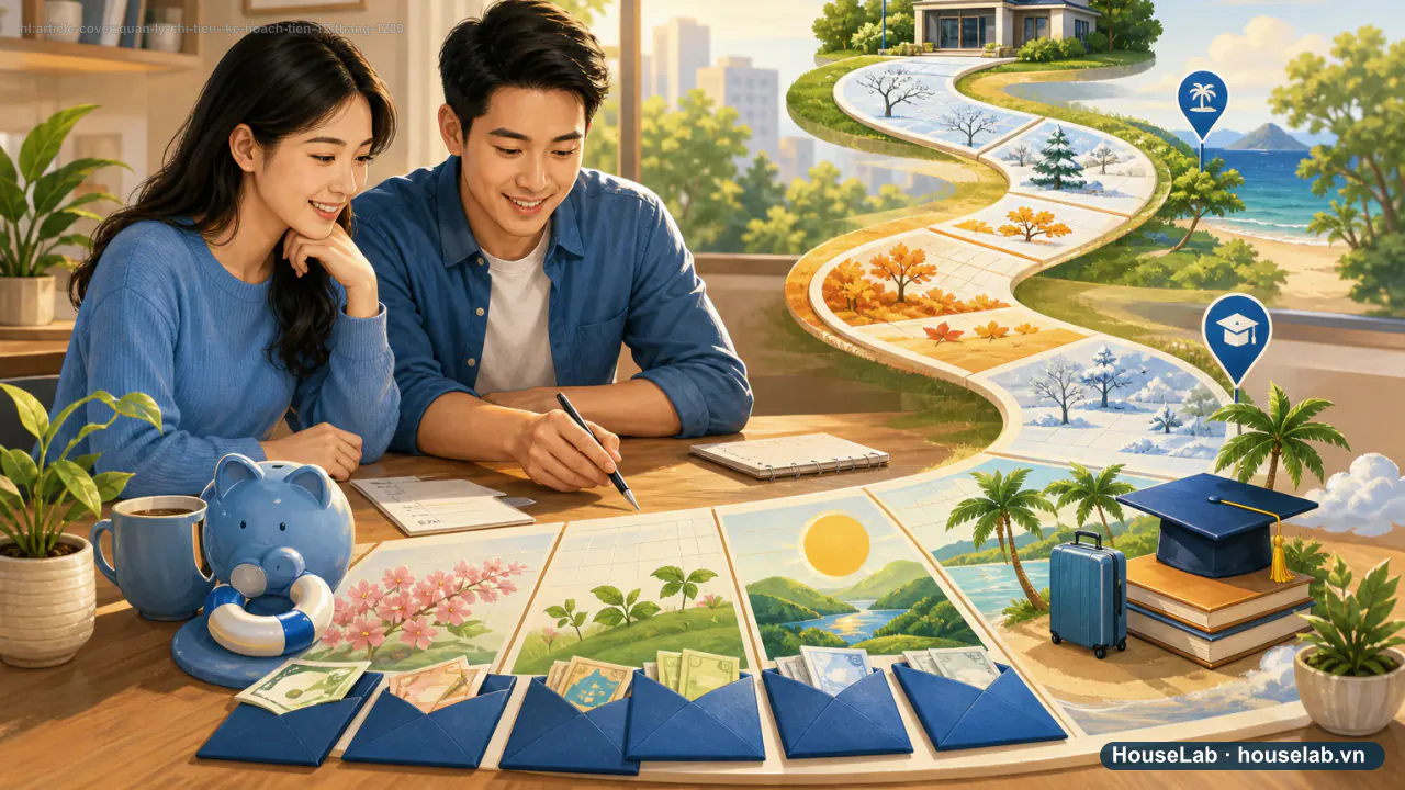 Kế hoạch tiền 12 tháng: biến mục tiêu năm thành khoản chuyển mỗi kỳ lương