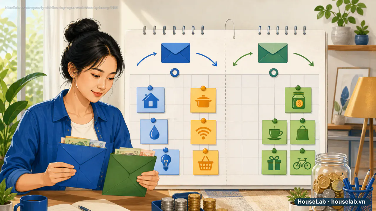 Lập ngân sách theo kỳ lương: nhận tiền hai lần vẫn không hụt trước cuối tháng
