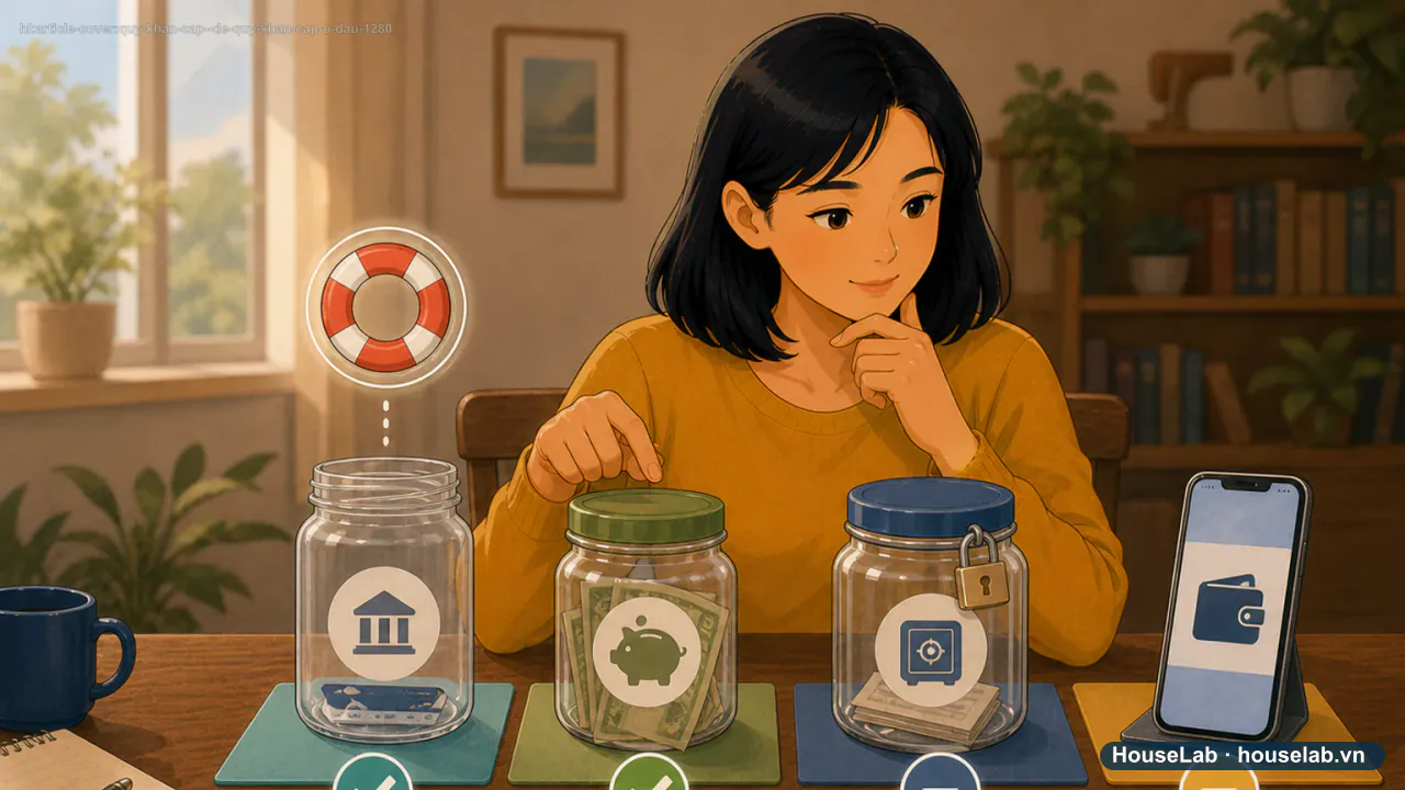 Để quỹ khẩn cấp ở đâu để rút được khi cần?