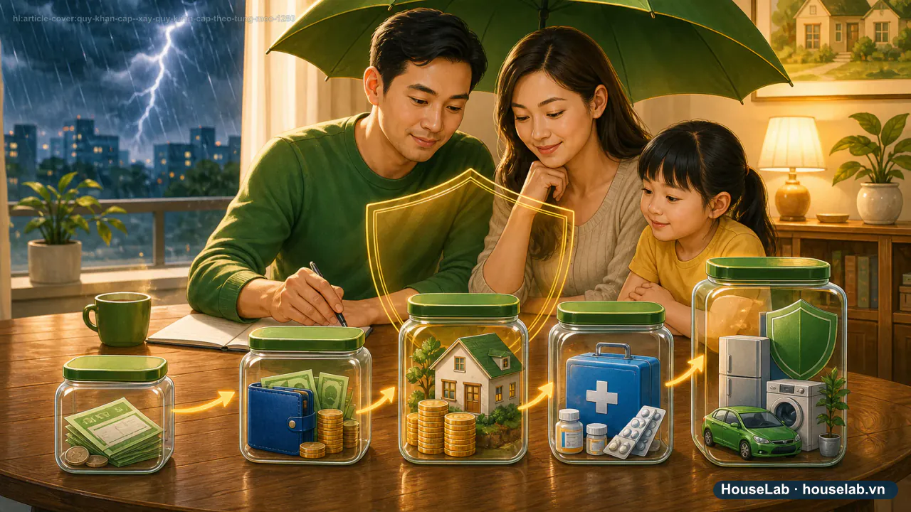 Xây quỹ khẩn cấp theo từng mốc: đừng chờ đủ ngay 3–6 tháng