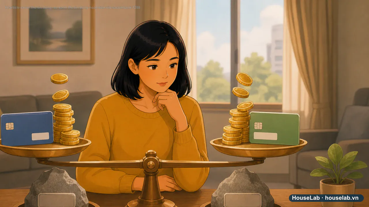 So sánh thẻ tín dụng hoàn tiền: VIB Super Card và Sacombank Visa Cashback