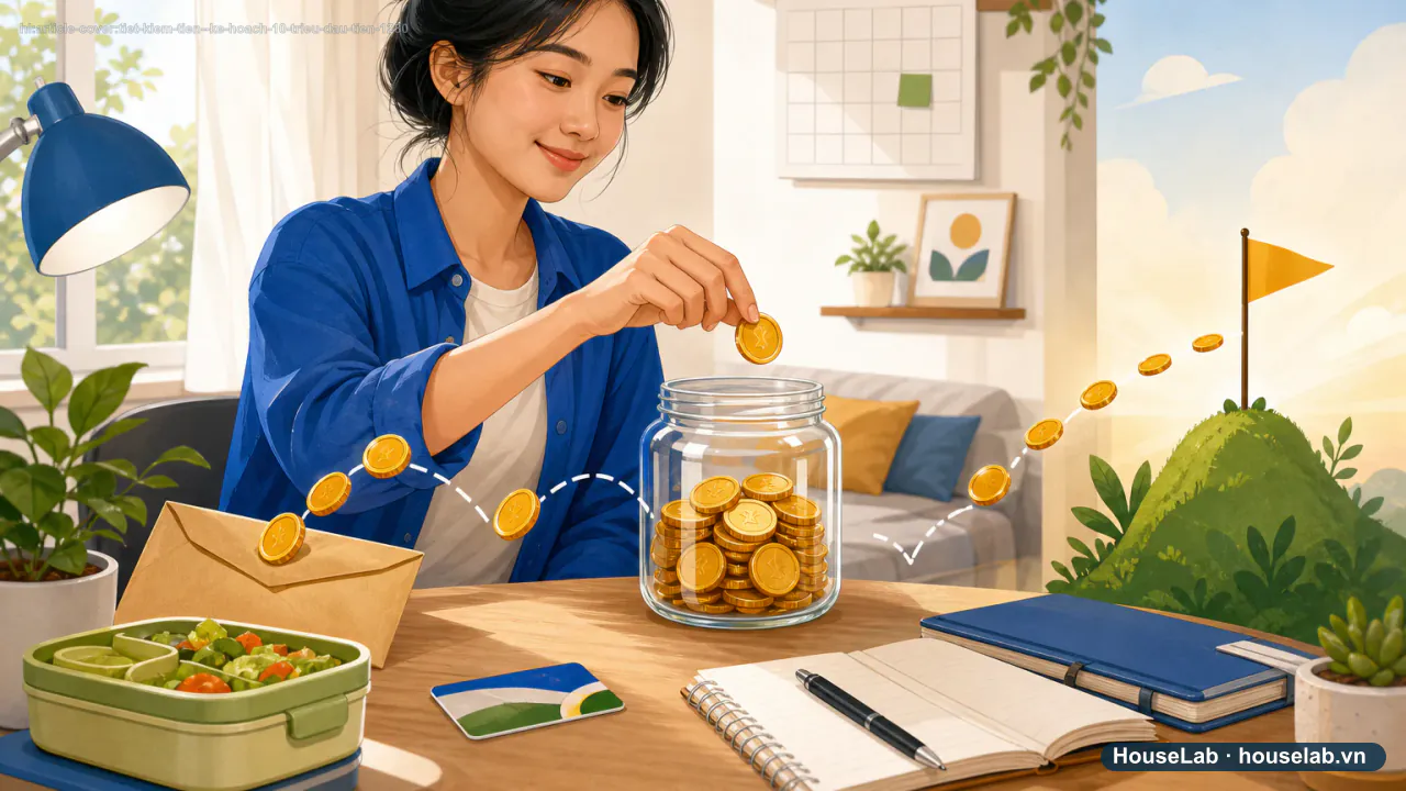 Kế hoạch 10 triệu đầu tiên: chọn số tiền mỗi kỳ thay vì chờ tháng dư