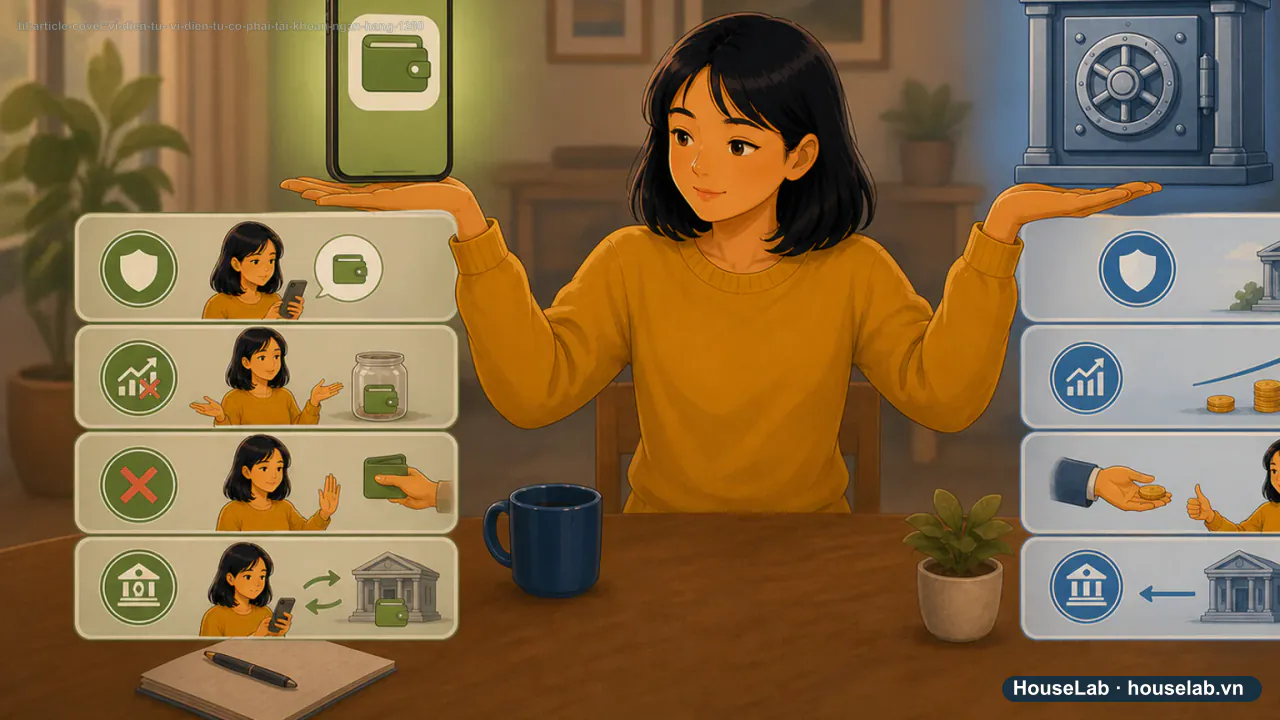 Ví điện tử có phải tài khoản ngân hàng không? 5 khác biệt cần biết
